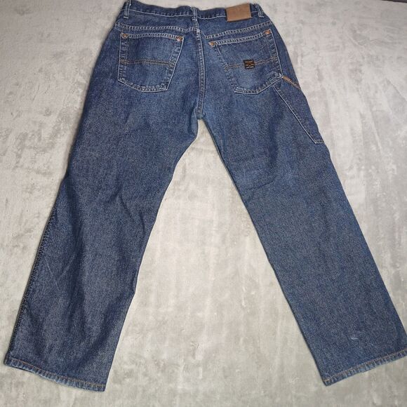 Vintage Polo Jeans Ralph Lauren Fits 32x28 Blue Carpenter C-5 Street Y2K Preppy - Picture 4 of 11